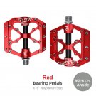 X12S-Anode red_Bicycle Pedals Ultralight Anti-slip CNC BMX MTB Road Bike Pedal Cycling 3 Sealed Bear