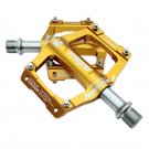 Gold_Road Bicycle 3 Bearing Pedal Outdoor Off-road Mountain Bike Cycling Pedal Aluminum Alloy Anti-s