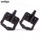 F265 black_WELLGO F178 F265 Pedal Mountain Bike Folding Bicycle Pedals Aluminum Alloy/PP Folding Sea