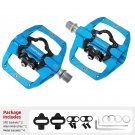 MZ-159 blue_MZYRH Mountain Bike Pedals Dual Function  Sided Pedals Plat & SPD Clipless Pedals Se