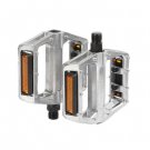 silver_MTB WELLGO Double DU-VB087 Pedal Mountain Bike Bearing pedals Bicycle Anti-skid Treadle Acces