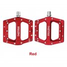 MZ-326 red_New Mountain Bike Pedals MTB Pedal Aluminum Bicycle Wide Platform Flat Pedals 9/16"  Seal