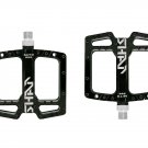 black_Ultra-light MITO Mountain Bike Pedal Seal 3 Bearing Polished Hollow Non-slip Flat Feet Mtb Bic