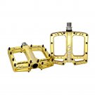 Golden_Ultra-light MITO Mountain Bike Pedal Seal 3 Bearing Polished Hollow Non-slip Flat Feet Mtb Bi