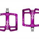 PURPLE_Ultra-light MITO Mountain Bike Pedal Seal 3 Bearing Polished Hollow Non-slip Flat Feet Mtb Bi
