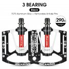 083 3 Bearing Black_WEST BIKING Ultralight Bicycle Pedals Sealed Bearing Aluminium Alloy Cycling Non