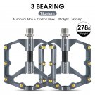 097 3 Bearing Sliver_WEST BIKING Ultralight Bicycle Pedals Sealed Bearing Aluminium Alloy Cycling No
