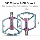 105 DU Bearing Color_WEST BIKING Ultralight Bicycle Pedals Sealed Bearing Aluminium Alloy Cycling No