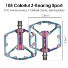 108 3 Bearing Color_WEST BIKING Ultralight Bicycle Pedals Sealed Bearing Aluminium Alloy Cycling Non