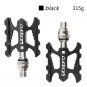 black_Litepro Quick Release Folding Bike Pedal Ultra-light Aluminum Alloy MTB Road Bike Non-slip For