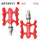 red_Litepro Quick Release Folding Bike Pedal Ultra-light Aluminum Alloy MTB Road Bike Non-slip For B red_Litepro Quick Release Folding Bike Pedal Ultra-light Aluminum Alloy MTB Road Bike Non-slip For B
