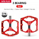 MTB Plus Red_WEST BIKING Bicycle Pedals 3 Bearings Ultralight Carbon Fiber Road Bike Pedals BMX MTB MTB Plus Red_WEST BIKING Bicycle Pedals 3 Bearings Ultralight Carbon Fiber Road Bike Pedals BMX MTB