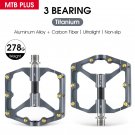 MTB Plus Silver_WEST BIKING Bicycle Pedals 3 Bearings Ultralight Carbon Fiber Road Bike Pedals BMX M MTB Plus Silver_WEST BIKING Bicycle Pedals 3 Bearings Ultralight Carbon Fiber Road Bike Pedals BMX M