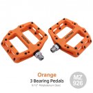 MZ926 Orange_Bicycle Pedal Anti-slip Ultralight Nylon MTB Mountain Bike Pedal 3 Sealed Bearings Peda