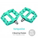 MZ926 turquoise_Bicycle Pedal Anti-slip Ultralight Nylon MTB Mountain Bike Pedal 3 Sealed Bearings P