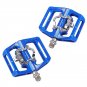 BRS pedal Blue_Racework Bicycle Pedals Mtb Spd Sl Footrest Double Function Contact Platform Aluminio