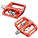 BRS pedal orange_Racework Bicycle Pedals Mtb Spd Sl Footrest Double Function Contact Platform Alumin