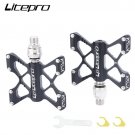 black_Quick release pedal hollow ultra-light folding bike anti-theft pedal litepro for brompton bird black_Quick release pedal hollow ultra-light folding bike anti-theft pedal litepro for brompton bird