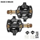 gold_SPD X-M8100 Ultra-light MTB Pedals Bike Self-Locking   DU Bearing Mountain   Die Casting Carbon