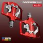 black_RACEWORK MTB Bike Clipless Pedals Self-locking CNC Aluminum Alloy DU Bearing SPD Double Flat P