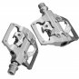 red_RACEWORK MTB Bike Clipless Pedals Self-locking CNC Aluminum Alloy DU Bearing SPD Double Flat Pla