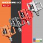 silver_RACEWORK MTB Bike Clipless Pedals Self-locking CNC Aluminum Alloy DU Bearing SPD Double Flat