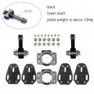 black Steel shaft_New Lollipop Titanium Alloy Axle Road Bicycle Pedals ultra-light self-locking peda