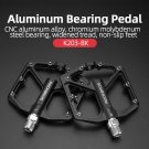 K203-BK_ROCKBROS Bike Pedals Ultralight Effortless Aluminum Alloy Bearing Cycling Pedals Widen Non-s
