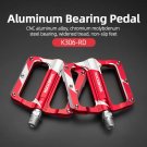 K306-RD_ROCKBROS Bike Pedals Ultralight Effortless Aluminum Alloy Bearing Cycling Pedals Widen Non-s
