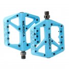 Blue_Bicycle Pedals Mountain Bike Nylon Pedal Flat Bike Pedals MTB Road 3 Sealed Bearings Bicycle Pe