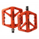 Orange_Bicycle Pedals Mountain Bike Nylon Pedal Flat Bike Pedals MTB Road 3 Sealed Bearings Bicycle 
