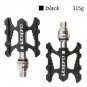 black_Litepro Folding Bike Quick Release Pedal Ultra-light CNC Aluminum Alloy MTB Road Bike Non-slip