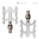 sliver_Litepro Folding Bike Quick Release Pedal Ultra-light CNC Aluminum Alloy MTB Road Bike Non-sli