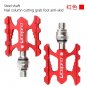 sliver_Litepro Folding Bike Quick Release Pedal Ultra-light CNC Aluminum Alloy MTB Road Bike Non-sli