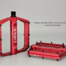 Red_2024New SHANMASHI DH mountain bike fat comfort pedal 3 bearing bicycle flat pedal aluminum alloy