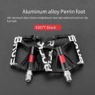 black_ROCKBROS Road Mountain Bike Bicycle Pedals, Anti-Slip Aluminum Cycling Pedal, Night Time Refle