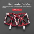 Red_ROCKBROS Road Mountain Bike Bicycle Pedals, Anti-Slip Aluminum Cycling Pedal, Night Time Reflect