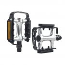 M248DU Black Silver_Wellgo M248DU Ultralight Aluminum Alloy MTB Bike Road Bicycle DU Ball Bearing Bo