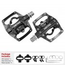 MZ-158 black_MZYRH  Bicycle Pedal 2 In 1 With Free Cleat For SPD System MTB Road Aluminum Anti-slip 