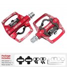 MZ-158 red_MZYRH Bicycle Pedal 2 In 1 With Free Cleat For SPD System MTB Road Aluminum Anti-slip Se MZ-158 red_MZYRH Bicycle Pedal 2 In 1 With Free Cleat For SPD System MTB Road Aluminum Anti-slip Se