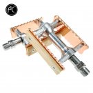 Rose Gold_SMS Ultralight Aluminum Alloy Pedals for MTB Road Bike, Non-slip, Classical and Wooden Ret Rose Gold_SMS Ultralight Aluminum Alloy Pedals for MTB Road Bike, Non-slip, Classical and Wooden Ret