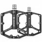 Black_2024 Flat Bike Pedals Wide Platform MTB Bicycle Pedals Lightweight Aluminum 9/16" Sealed Beari
