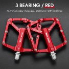 3 Bearing 103 Red_WEST BIKING 3 Bearings Reflective Bike Pedal Aluminum Alloy Anti Slip Bicycle Peda