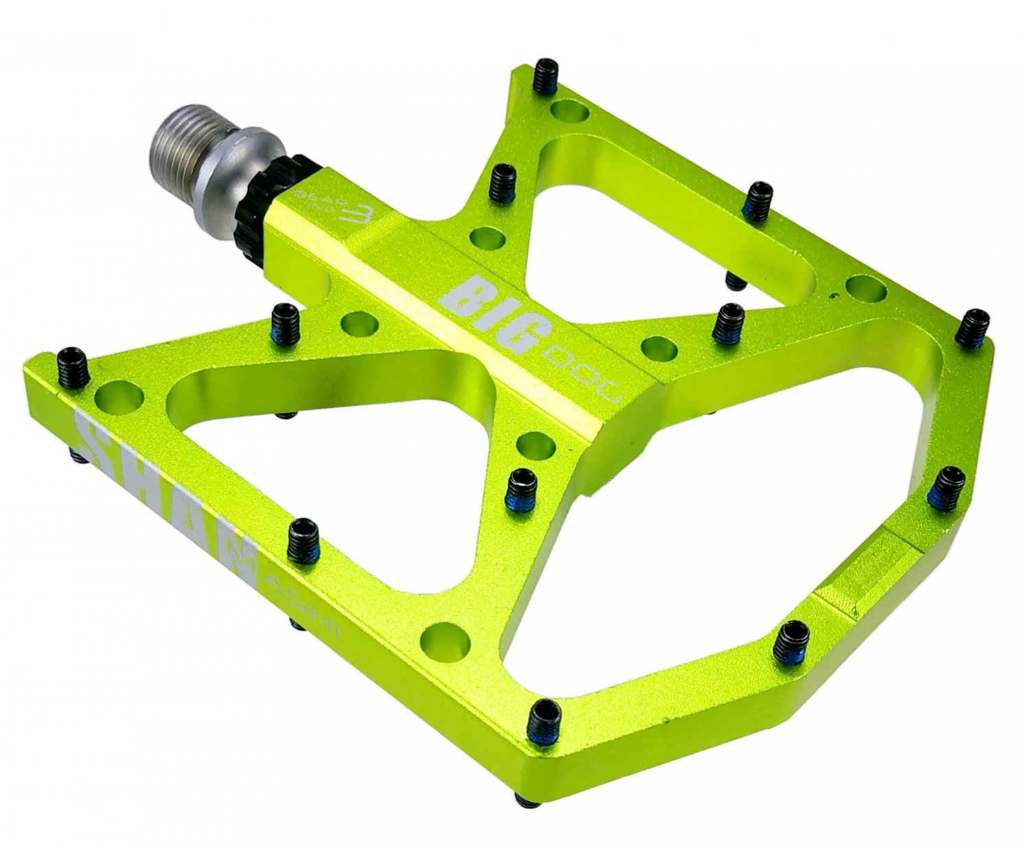 green_New Ultralight Bicycle Pedals Part Anti-slip CNC Aluminum Body Road MTB Flat Foot Cycling Seal
