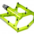 green_New Ultralight Bicycle Pedals Part Anti-slip CNC Aluminum Body Road MTB Flat Foot Cycling Seal