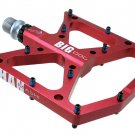Red_New Ultralight Bicycle Pedals Part Anti-slip CNC Aluminum Body Road MTB Flat Foot Cycling Sealed
