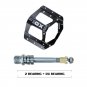 green_GX flat foot pedal Sealed Bike Pedals CNC Aluminum Body For MTB Road Mountain Bike 3 Bearing B