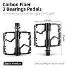 B Basic Black_WEST BIKING Titanium Axle Bike Pedal Ultralight 3 Bearing Carbon Shaft Cover Bicycle P
