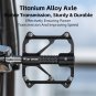 B Basic Black_WEST BIKING Titanium Axle Bike Pedal Ultralight 3 Bearing Carbon Shaft Cover Bicycle P