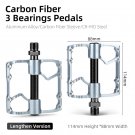 B Lengthen Silver_WEST BIKING Titanium Axle Bike Pedal Ultralight 3 Bearing Carbon Shaft Cover Bicyc B Lengthen Silver_WEST BIKING Titanium Axle Bike Pedal Ultralight 3 Bearing Carbon Shaft Cover Bicyc